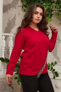 Áo Giữ Nhiệt Lót Lông Dài Tay Cổ Tim  Dành Cho Nữ Thời Trang Thu Đông Hottrend 2025 Size Từ 35KG Đến 100KG