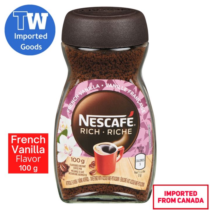 PRODUCT OF CANADA Nescafe Rich FRENCH VANILLA Instant Coffee 100g BB FEB 2025 Lazada PH