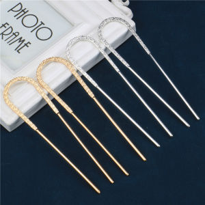 Tang Han Valley Alloy U-Shaped Hairpin Vintage Hair Accessory for Hanfu And Ma Face Skirt Super Fairy Daily Use Hairpin