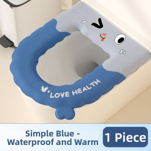 KEKESHANGJIA | Thick Toilet Seat Cover All Seasons Waterproof Adhesive Home Use