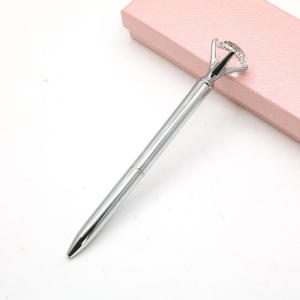 Large Diamond Stick Pen Crystal Gem Quill Signatures Gifts Big Carat Pen Mini Cute Pen Metal Pen Bullet Tip Oil Ink Pen