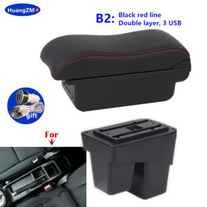 For Honda Jazz Armrest Box Central Storage Car Retrofit Accessory for Fit Jazz 3 2014-2019 Simple Installation