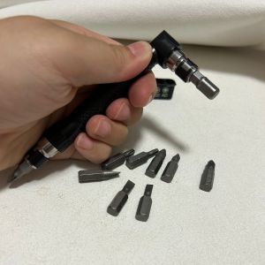 L-shaped 1/4 Hexagonal Screwdriver Bit 90 Degree Double Head Handle Black 6.35 Wrench 10pc Bit Screwdriver Bit Tool Set