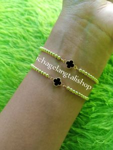 gelang serut biji bunga hitam 0 2 gram