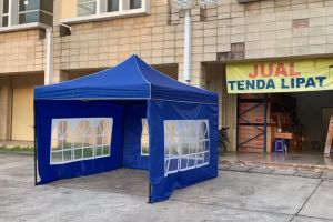 Tenda Lipat 2x2 Lengkap Dinding Mika Motif Jendela