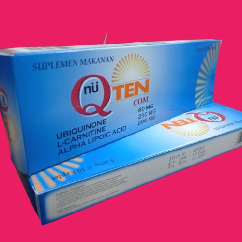 NU Q TEN COM antioksidan kesehatan jantung dan tubuh isi 30 kaplet original