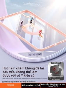 KUMENG | Vỏ Bảo Vệ Chống Sốc Có Thể Quay Đuổi Từ Tính Tháo Rời Được Với Khe Cắm Bút cho iPad