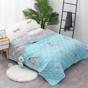 Washable Soft Summer Quilt Student Dormitory Single Double Person Air Conditioner Light Weight Cotton Polyester Fiber Filling