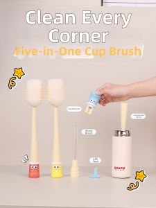 WEIFUREN | Five-in-One Long Handle Bottle Cleaning Brush