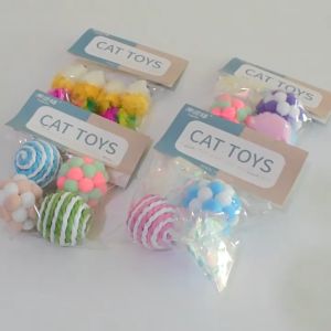 [CAT TOYS ] Đổ chơi banh lục lạc set 4 món dành cho mèo - T3 PETS SHOP