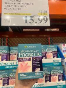Hộp 90 viên bổ sung men vi sinh cho phụ nữ Womens Daily Probiotic Trunature hàng chuẩn Mỹ