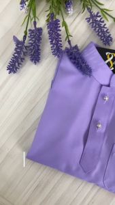 【 BAJU MELAYU SEMPURNA RAYA 2025】Baju Melayu Slim Fit Budak & Dewasa WARNA LILAC PURPLE SEPASANG Kain Cotton 👉🏻 C015BM / BMC
