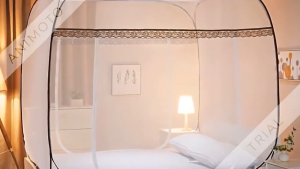 Màn Mùng Chụp Tự Bung Đỉnh Vuông Người Lớn 1m6 1m8 1m2 2m2 Chống Muỗi Gấp Gọn Tiền Dụng Cao Cấp