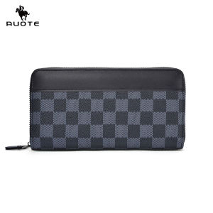 AUOTE Mens Long Wallet Soft PU Wallet Multi-Functional Wallet Retro Pattern Large Capacity Purse Multi-Card Position ID Credit Cards Holders Coin Bag Phone Bag Business Wallets Long Zipper Wallet