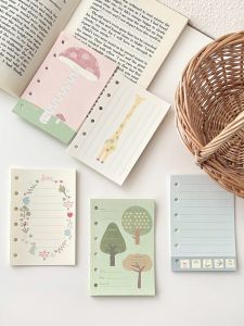 Como Shiduo Forest M5/A7 Inner Page | Refill Loose-Leaf Paper Korean Style Journal Book Collage Double-Sided Printing