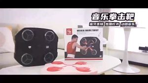 【COD】 Wall boxing mat Kick target with music and Bluetooth GRB lighting Boxing target 3 speed regulation training Sandbag sports dummy bag fighter 【 Free Boxing gloves 】