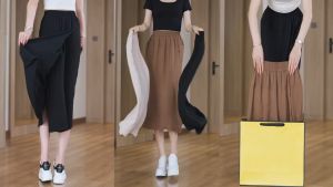 Kulot kerja gaya panas gaya Korea untuk wanita kulot musim panas