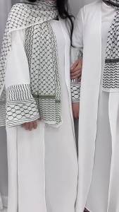 Fashion Embroidery Kimono Oversized Muslim Robe Abaya Syari Female Full Length Opened Muslim Abaya Worship Service Abayas Wy1999