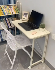 Portable Removable Folding Desk On Wheels Foldable Laptop Desks Bed Table With Wheels Office Table