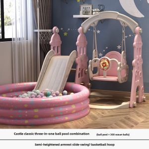 Kids Indoor Outdoor Family Baby Stairs Plastic Slide Children Swing Baby Small Assembled Toys