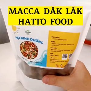Hạt Macca Daklak sấy nứt vỏ loại 1 Hatto Food maccadamia đaklak hạt to đều vị ngọt không hôi dầu có sẵn dụng cụ tách hạt Hatto Food