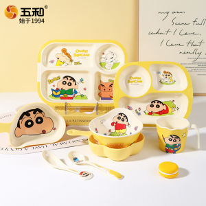 Bộ Đồ Ăn Trẻ Em Hoạt Hình 5 Và Sáp Bút Chì Bát Đĩa Thìa Đồ Ăn Bổ Sung Cho Bé Nhà Cửa Đồ Dùng Ăn Uống Bằng Nhựa