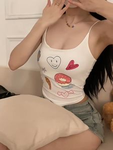 8640FITZCO Tanktop Bra Wanita Motif Print Tali Kecil