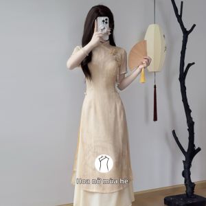 Áo Dài Trẻ Trung Phong Cách Truyền Thống Màu Tím