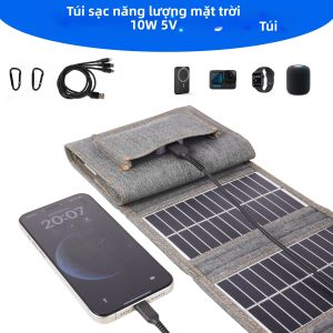 ELEGEEK 10W Bộ Sạc Năng Lượng Mặt Trời Di Động Có Thể Gập Lại Silicon Đơn Tinh Thể Chống Nước USB C Cho Điện Thoại iPad GoPro - Thiết Bị 5V