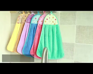 Microfiber Hand Towel Hanging Cleaning Kitchen Dish Cloth High Absorbent