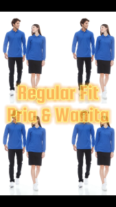 Kaos Polo Shirt Lengan Panjang Esperanza - TPJ CTN Biru Benhur