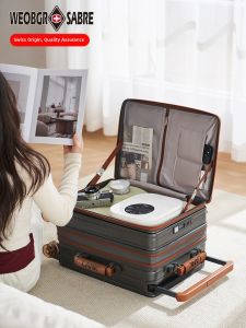 Side Opening High Quality Expandable Womens Carry-On Suitcase 24 Inches