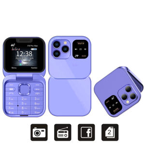 NEW SERVO I16 Pro Small Flip Mobile Phone 4G Network Dual SIM Standby Call Recording Speed Dial FM 1.77 Mini Folding Cellphones