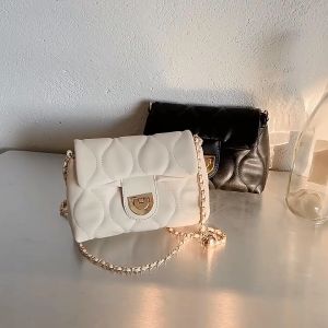 Tas Selempang Kulit Wanita & Tas HP Cewek Rantai Messenger Mini Bag KJ209