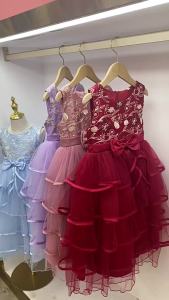 New Flower Girl Dresses For Weddings Fashion Lace Sequin Princess Birthday Party Dress Elegant First Communion For kid 4-14Years