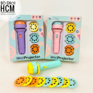 Đèn pin chiếu hình full 80 hình (10 thẻ) động vật giao thông trái cây đèn pin chiếu bóng nhiều chủ đề cho bé có hộp