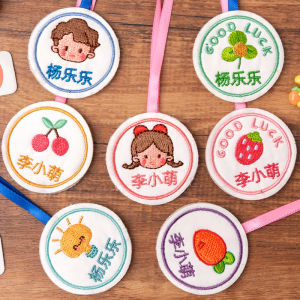 Thẻ Tên Khâu Thêu Cho Trẻ Em Thẻ Dán Túi Xách Trẻ Em Thẻ Dán Hành Lý Trẻ Em Thẻ Kỷ Niệm Thẻ Dán Tên