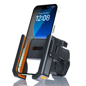 Bike Phone Holder Stand Bicycle Motorcycle Handlebar Mobile Phone Mount Clip GPS Support Shockproof Bracket for 4.5-7.0” Phones