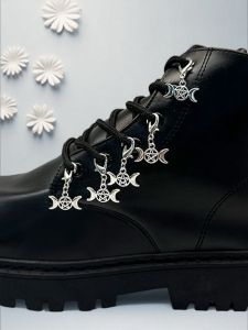 5 Gothic Vintage Alloy Star and Moon Starry Sky Jewelry Pendants Suitable for Autumn Shoes and Boots Fashionable Detachable DIY Cool and Unique Zinc Alloy Material Lightweight Shoe Charms Suitable for Men and Women DIY Shoe and Boot Accessories ...
