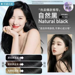 Natural Brown Hair Dyeing Comb Pure Lady Special Home Hair Coloring Gel Plant-Based Red Wine Color Hair Dyeing Tool Set