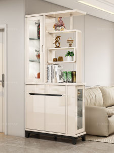 Double-Sided Hallway Cabinet Small Apartment Friendly Cream Style