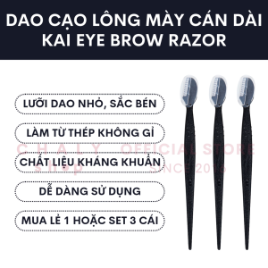 Dao cạo lông mày lông mặt Kai Nhật cán dài Kai Eye Brow Razor