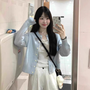 SHUQINGLAI | Fashionable Womens Knit Cardigan Coat for Early Autumn and Spring