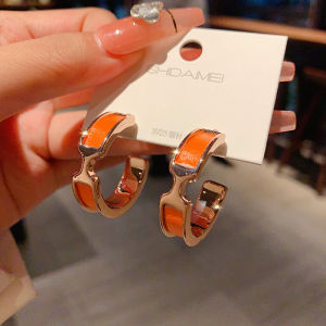 Fashionable Versatile Simple Design Earrings Womens Jewelry Elegant Sensation New 2025 Trend Alloy Plated Silver Gold