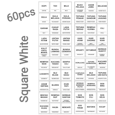 Minimalist Kitchen Sticker / Sticker Dapur / Waterproof Pantry Spice Label / Sticker Rempah Ratus / Toiletries /Bathroom