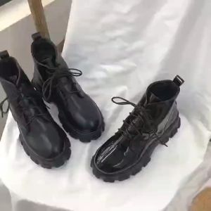 bestseller korean style thick bottom ankle boots high quality casual black martin boots for women