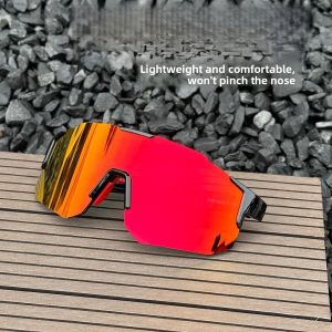 High Definition Polarized Outdoor Sports Glasses Cycling Running UV Protection Sunglasses Colorful Fashionable round Face Suitable