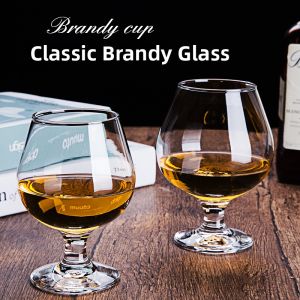 Thick European Style Crystal Glass Whiskey Cup Brandy Glass Home Use Short Foot Red Wine Cup Creative Beverage Serving Set