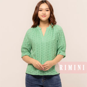 RIMINI - Atasan Bluss Wanita V-Neck Berlengan Jumbo Size XS-3XL - Zuri Top 7233