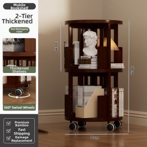 CHUJUN | Rotating Movable 360 Degrees Bookshelf